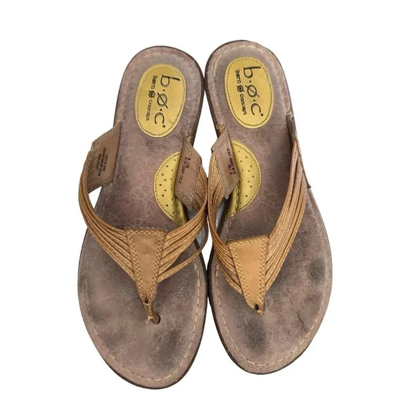 B O C Born Concepts Women's Alina Sunshine Yellow Slip On Thong Sandals Size 8 - Picture 2 of 5